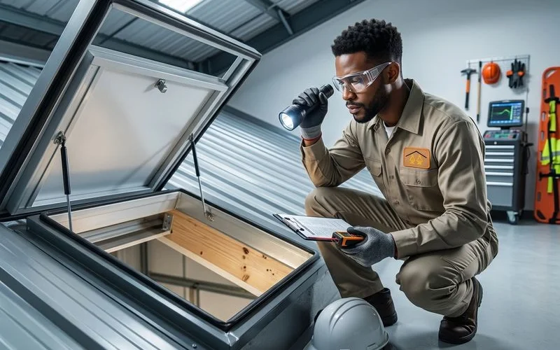 Roof maintenance inspection being performed on a Tucson residential roof