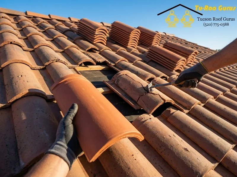 Tile Roof Repair project 1 in Tucson